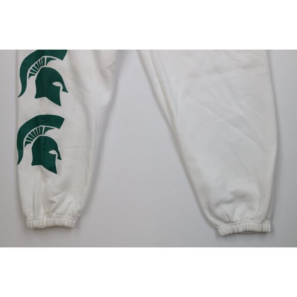 Vintage 90s Mens XL Distressed Michigan State University Sweatpants Joggers USA - Picture 4 of 14